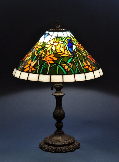 ステンドグラス 花 スタンドランプ 花鳥 四季