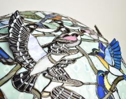 ステンドグラス 鳥 インテリア スタンドランプ 花鳥