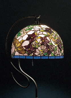 ステンドグラス 花 フロアスタンド ランプ 四季 桔梗