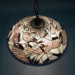 夕焼け空のタンチョウランプ